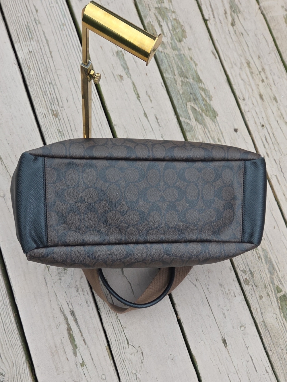 Coach Morgan Satchel F34617 Black & Brown Coated Canvas Monogram $450 Retail EUC - Picture 11 of 17
